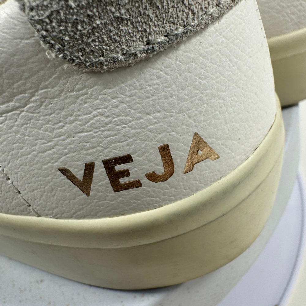 Veja Esplar Leather Sneakers White Minimalist Casual Lace Up Shoes Size 6 - Picture 9 of 15